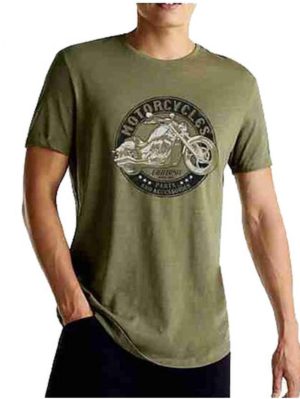FORESTAL Ανδρικό λαδί κοντομάνικο μπλουζάκι 701-242 (έως 7XL), Χρώμα Πράσινο-Λαδί, Μέγεθος XXL