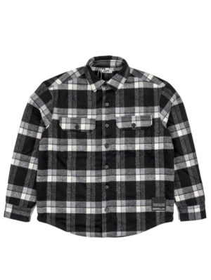 LOSAN Ανδρικό μαύρο καρό πουκάμισο-μπουφανάκι LMNAP0302 23017 Black, Χρώμα Μαύρο, Μέγεθος L