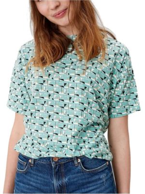 S.OLIVER Γυναικείο πετρολ T-shirt 2109268.65A0, Χρώμα Πράσινο-Λαδί, Μέγεθος XXL