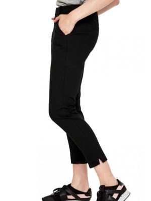 S.OLIVER Γυναικείο μαύρο ελαστικό τσίνος παντελόνι κουστουμιού, Χρώμα Μαύρο, Μέγεθος 42