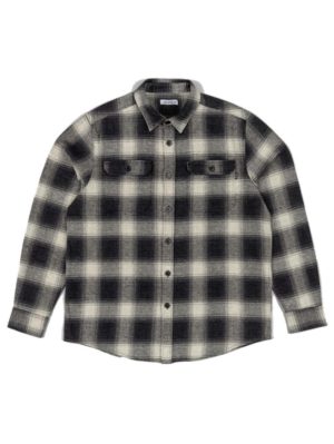 LOSAN Ανδρικό μαύρο μακρυμάνικο πουκάμισο φανέλα LMNAP0102-23020-002 Black, Χρώμα Μαύρο, Μέγεθος L