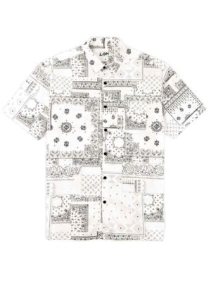 LOSAN Ανδρικό ασπρόμαυρο κοντομάνικο πουκάμισο 31K-3011AL, Χρώμα Ασπρόμαυρο, Μέγεθος XL