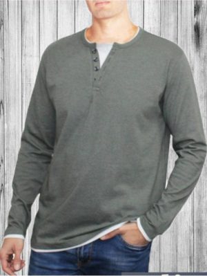 FORESTAL Ανδρική λαδί μακρυμάνικη μπλούζα. 740-395V Color 73, Χρώμα Γκρί, Μέγεθος 6XL