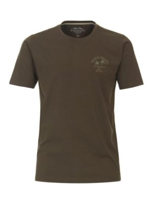 REDMOND Ανδρικό λαδί κοντομάνικο T-Shirt 231900650 69, Χρώμα Πράσινο-Λαδί, Μέγεθος 7XL