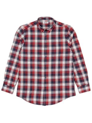 LOSAN Ανδρικό κόκκινο μακρυμάνικο πουκάμισο φανέλα LMNAP0102_23013 040 Red, Χρώμα Κόκκινο, Μέγεθος 3XL