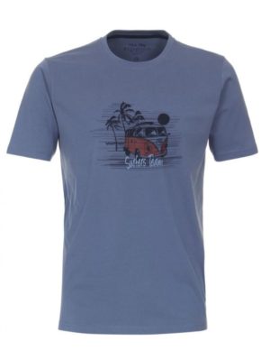 REDMOND Ανδρικό μπλέ κοντομάνικο T-Shirt, Χρώμα Μπλέ, Μέγεθος 7XL