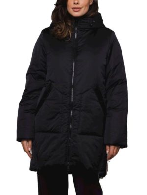 RINO PELLE Ολλανδικό γυναικείο μπουφάν παλτό. Jouke 7002310 Black, Χρώμα Μαύρο, Μέγεθος 46