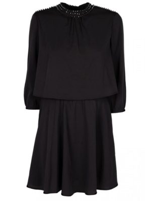 ZUIKI Γυναικείο midi φόρεμα με τρούκ, Χρώμα Μαύρο, Μέγεθος XS