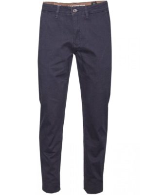 VAN HIPSTER Ανδρικό μπλέ navy ελαστικό μαλακό τσίνος παντελόνι, regular fit, Χρώμα Μπλε Σκούρο, Μέγεθος 40