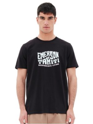 EMERSON Ανδρικό μαύρο T-Shirt. 221.EM33.07 Black .., Χρώμα Μαύρο, Μέγεθος XXL