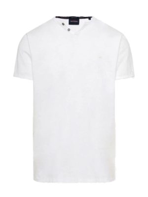 FUNKY BUDDHA Ανδρικό λευκό T-Shirt FBM009-004-04 WHITE, Χρώμα Λευκό, Μέγεθος XL