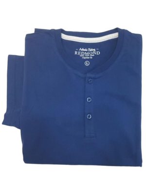 REDMOND Ανδρικό μπλέ κοντομάνικο T-Shirt 221930650 19, Χρώμα Μπλέ, Μέγεθος 5XL