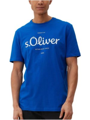 S.OLIVER Ανδρικό μπλέ μπλουζάκι t-shirt 2128330-55D1 Royal Blue, Χρώμα Μπλέ, Μέγεθος S