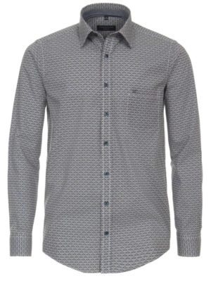 CASA MODA Ανδρικό μπλέ μακρυμάνικο πουκάμισο casual fit, Χρώμα Μπλέ, Μέγεθος 5XL