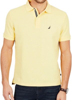 NAUTICA Ανδρικό κίτρινο κοντομάνικο μπλουζάκι πόλο πικέ K41050 7CN KORN, Χρώμα Κίτρινο, Μέγεθος L
