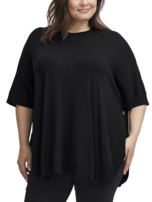 FRANSA Plus Size Γυναικεία μαύρη μπλούζα 20613053-200113, Χρώμα Μαύρο, Μέγεθος 66