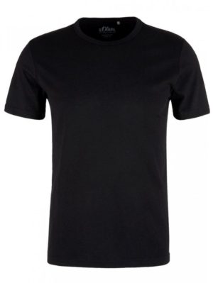 S.OLIVER Ανδρικό μαύρο μπλουζάκι t-shirt, Χρώμα Μαύρο, Μέγεθος XXL