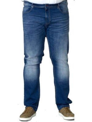 DUKE Ανδρικό ελαστικό παντελόνι τζιν (46-56), Χρώμα Μπλέ, Μέγεθος 56