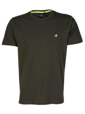 US GRAND Ανδρικό λαδί κοντομάνικο T-Shirt μπλουζάκι UST 032 Militare., Χρώμα Πράσινο-Λαδί, Μέγεθος M