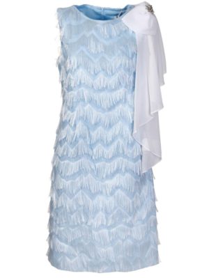 VETO Αμάνικο σιέλ αμπιγιέ φόρεμα, Χρώμα Γαλάζιο, Μέγεθος 52