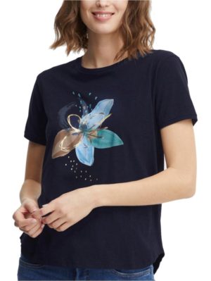 FRANSA Γυναικείο μπλέ tshirt μπλουζάκι 20611761-200119, Χρώμα Μπλέ, Μέγεθος S