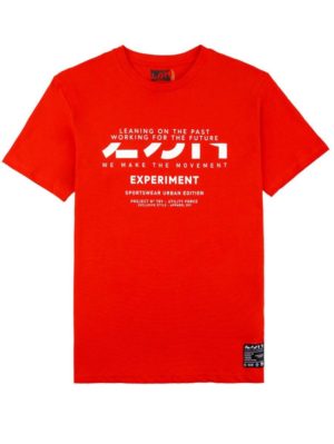 LOSAN Ανδρικό κόκκινο κοντομάνικο μπλουζάκι t-Shirt 31K-1007AL 725 Watermellon, Χρώμα Κόκκινο, Μέγεθος M