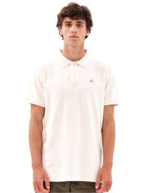 EMERSON Ανδρική κοντομάνικη πικέ πόλο μπλούζα 231.EM35.69GD OFF WHITE, Μέγεθος M