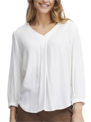 FRANSA Γυναικεία λευκή μπλούζα 20612601-114800, Χρώμα Λευκό, Μέγεθος XXL