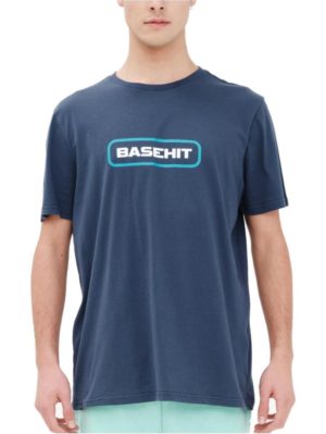 BASEHIT Ανδρική μπλέ μπλούζα T-Shirt 221.BM33.06 MIDNIGHT BLUE .., Χρώμα Μπλε Σκούρο, Μέγεθος S