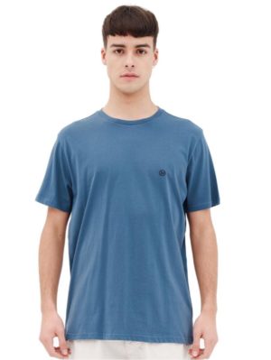 BASEHIT Ανδρικό μπλέ T-Shirt. 100% Βαμβάκι. 221.BM33.70 DUSTY BLUE .., Χρώμα Μπλέ, Μέγεθος M