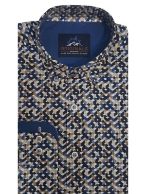 ORIGINALS Ανδρικό πολύχρωμο μακρυμάνικο πουκάμισο, Μέγεθος M