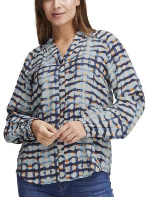 FRANSA Γυναικεία πολύχρωμη μπλούζα 20612624-202200, Χρώμα Πολύχρωμο, Μέγεθος L