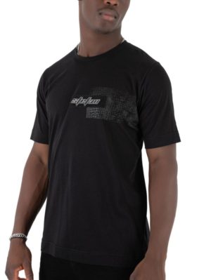 STEFAN Ανδρικό μαύρο κοντομάνικο μπλουζάκι T-Shirt 3500, Χρώμα Μαύρο, Μέγεθος M