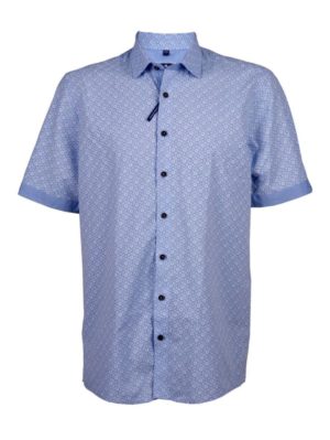 REDMOND Γαλάζιο λινό πουκάμισο, Easy Iron, (έως 7XL), Χρώμα Γαλάζιο, Μέγεθος L