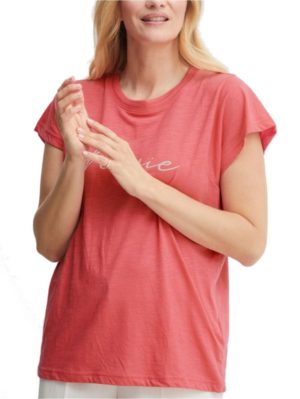 FRANSA Γυναικείο φούξια t-shirt μπλουζάκι 20612027-201839, Χρώμα Κόκκινο, Μέγεθος XL