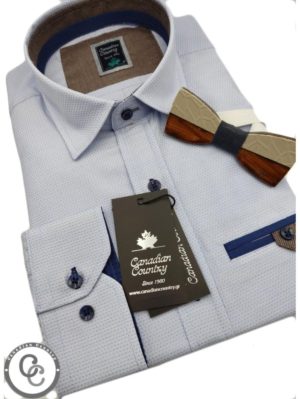 CANADIAN COUNTRY Ανδρικό γαλάζιο μακρυμάνικο πουκάμισο 5350-10, Χρώμα Γαλάζιο, Μέγεθος 5XL