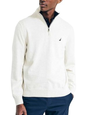 NAUTICA Ανδρική λευκο πουλόβερ 3NCS37100 NC1XH, Χρώμα Λευκό, Μέγεθος XXL