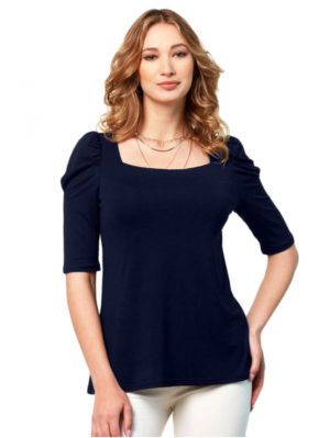 ANNA RAXEVSKY Γυναικεία μπλέ κοντομάνικη μπλούζα B21110 BLUE, Χρώμα Μπλε Σκούρο, Μέγεθος S