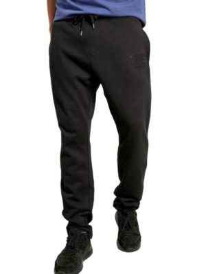 FUNKY BUDDHA Ανδρικό μαύρο παντελόνι φόρμας FBM004-022-02-BLACK, Χρώμα Μαύρο, Μέγεθος XL