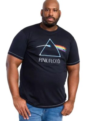 DUKE Ανδρικό Official Pink Floyd μπλέ navy Tshirt ECLIPSE D555 601330, Χρώμα Μπλε Σκούρο, Μέγεθος XXL
