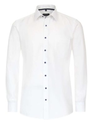 REDMOND Ανδρικό λευκό μακρυμάνικο πουκάμισο, Χρώμα Λευκό, Μέγεθος XXL