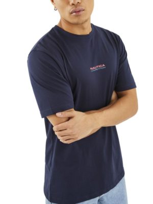 NAUTICA Competition Ανδρικό μπλέ κοντομάνικο T-Shirt μπλουζάκι SHANE N7M01415 DARK NAVY 459, Χρώμα Μπλε Σκούρο, Μέγεθος XL