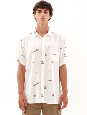 EMERSON Ανδρικό πουκάμισο, τσέπη. 231.EM61.03 PR350 OFF WHITE, Μέγεθος XL