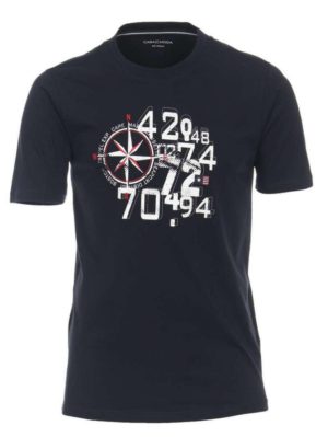 CASA MODA Ανδρική μπλέ navy κοντομάνικη μπλούζα t-shirt (έως 7XL), Χρώμα Μπλε Σκούρο, Μέγεθος XXL