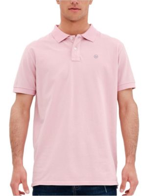 BASEHIT Ανδρική ρόζ κοντομάνικη πικέ πόλο μπλούζα 221.BM35.68GD DUSTY ROSE .., Χρώμα Ροζ, Μέγεθος L
