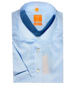 REDMOND Ανδρικό κοντομάνικο regular fit πουκάμισο, Χρώμα Γαλάζιο, Μέγεθος XXL