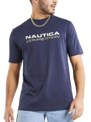 NAUTICA Competition Ανδρικό μπλέ κοντομάνικο T-Shirt μπλουζάκι MACK N7M01410 DARK NAVY, Χρώμα Μπλε Σκούρο, Μέγεθος XL