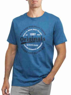 FORESTAL Ανδρικό μπλέ κοντομάνικο μπλουζάκι t-shirt 701284 Royal 62, Χρώμα Μπλέ, Μέγεθος XXL