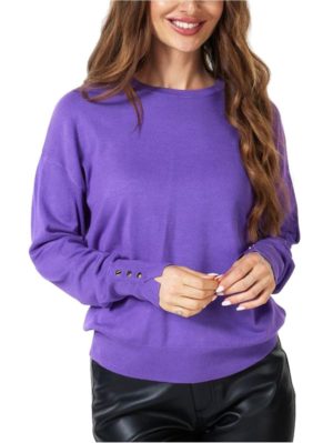 ESQUALO Γυναικείο πουλόβερ F23 07540 590 Deep Lavender, Μέγεθος XL