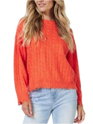 ESQUALO Γυναικείο πορτοκαλί πουλόβερ F23 18502 440 Orange, Χρώμα Πορτοκαλί, Μέγεθος L